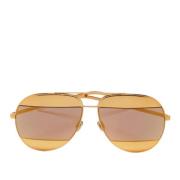 Dior Vintage Pre-owned Metall solglasgon Yellow, Dam