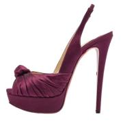 Christian Louboutin Pre-owned Pre-owned Satin klackskor Purple, Dam