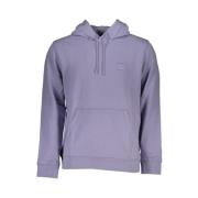 Hugo Boss Borstad Sweatshirt med Huva och Ficka Purple, Herr