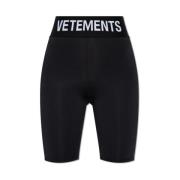 Vetements Logo shorts Black, Dam