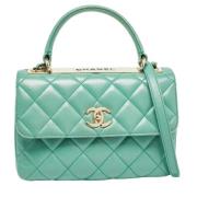 Chanel Vintage Pre-owned Laeder handvskor Green, Dam