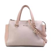 Miu Miu Pre-owned Pre-owned Laeder axelremsvskor Beige, Dam