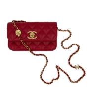 Chanel Vintage Pre-owned Laeder chanel-vskor Red, Dam