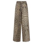 Co'Couture Leo Wide Pants Brown, Dam