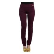 John Galliano Elegant lila Slim Pants Purple, Dam