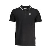 Fila Elegant Polotröja med Kontrastdetaljer Black, Herr