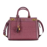 Guess Elegant lila handvaska med mngsidig design Purple, Dam