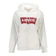 Levi's Stiligt vitt bomulls huvtröja White, Dam