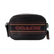 Coach Jamie Mini Svart Logo Stripe Kamera Crossbody Väska Multicolor, ...