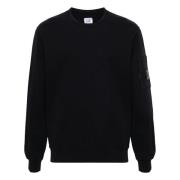 C.p. Company Blå Lättvikts Crew Neck Sweatshirt Blue, Herr