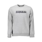 Napapijri Grå stiligt sweatshirt med brodyr Gray, Herr