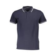 Cavalli Class Bl Cotton Polo Shirt med Broderi Blue, Herr