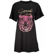 Cavalli Class Elegant Tryckt T-shirt med Rund Hals Black, Dam