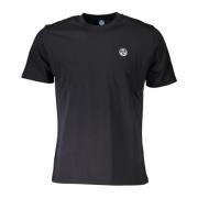 North Sails Elegant svart bomull T-shirt med logotyp Black, Herr