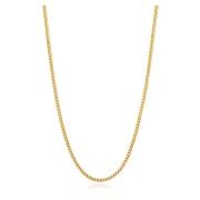 Nialaya Mens Squared Gold Chain Yellow, Herr