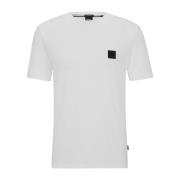 Boss Vit avslappnad passform T-shirt Tiburt White, Herr