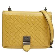 Bottega Veneta Vintage Pre-owned Laeder axelremsvskor Yellow, Dam