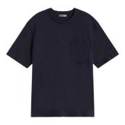 Herno Varm Jersey Stickad Effekt T-shirt Blue, Herr