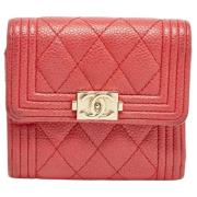 Chanel Vintage Pre-owned Laeder plnbcker Red, Dam