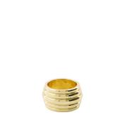 Anine Bing Chunky Ribbed Guld Ring Yellow, Dam