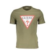 Guess Slim Cotton T-shirt Mn Green, Herr