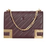 Elisabetta Franchi Burgundy Axelväska Quiltad Kollektion Brown, Dam