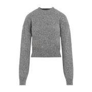 Jacquemus Grå Stickad Pullover Tröja Gray, Dam