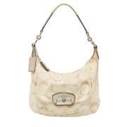 Coach Pre-owned Pre-owned Canvas handvskor Beige, Dam