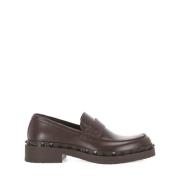 Valentino Garavani Klassisk Läder Loafer Sko Brown, Herr