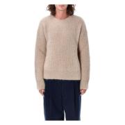 Ami Paris Chunky Hair Mohair Sweater Beige Beige, Herr