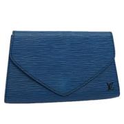 Louis Vuitton Vintage Pre-owned Laeder kuvertvskor Blue, Dam