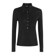 Seventy Klassisk Polo Tröja för Män Black, Dam