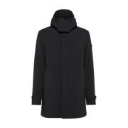 Peuterey Herr Trenchcoat med Avtagbar Huva Black, Herr