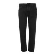 Incotex Vintage Stretch Svarta Byxor Black, Herr