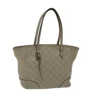 Gucci Vintage Pre-owned Canvas totevskor Beige, Dam