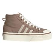 Adidas Nizza Platform MID Sneakers Brown, Dam