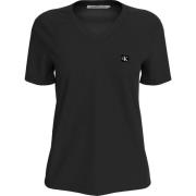 Calvin Klein Svarta T-shirts och Polos Bright White Black, Dam