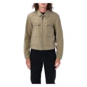 Tom Ford Oliv Dubbel Bomullssatin Blouson Green, Herr