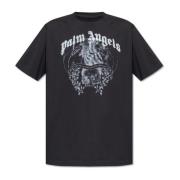 Palm Angels T-shirt med logotyp Black, Herr