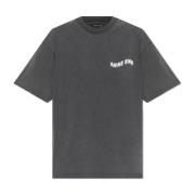 Anine Bing T-shirt med tryckt logotyp Gray, Dam