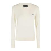 A.p.c. Round-neck Knitwear Beige, Dam