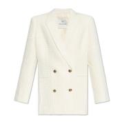 Anine Bing Tweed Blazer Beige, Dam