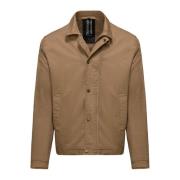 BomBoogie Bomull Poplin Overshirt Beige, Herr