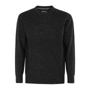 Barbour Klassisk Crewneck Tröja Black, Herr