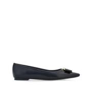 Salvatore Ferragamo Svarta Ballerinaskor för Kvinnor Black, Dam