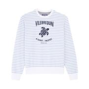 Vilebrequin Randig bomulls sweatshirt för män Blue, Herr