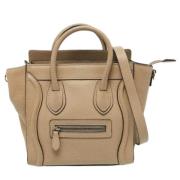 Celine Vintage Pre-owned Laeder totevskor Beige, Dam