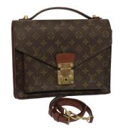 Louis Vuitton Vintage Pre-owned Canvas handvskor Brown, Dam