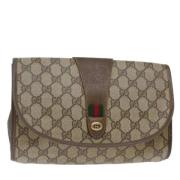 Gucci Vintage Pre-owned Laeder kuvertvskor Beige, Dam