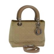 Dior Vintage Pre-owned Nylon handvskor Beige, Dam